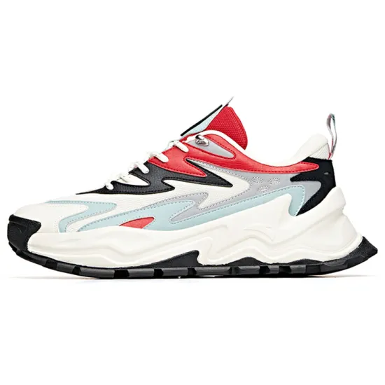 Anta Hot Life Collection Casual Breathable Low-Top Chunky Sneakers Men's Red White