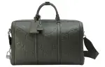 GUCCI Leather Handbag, Shoulder Bag, Crossbody Bag, Travel Bag Small Men's Dark Green