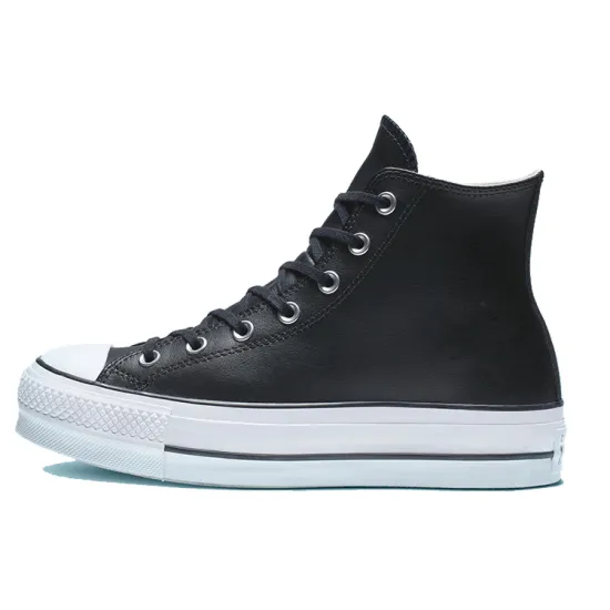 Converse Chuck Taylor All Star Lift Hi Black Leather Women's