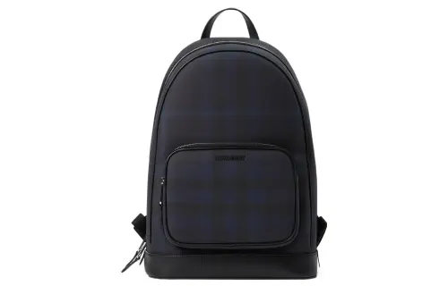 Burberry Polyurethane Backpack Men's Marine Blue