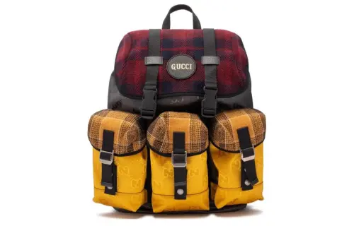 GUCCI Nylon Backpack Regular Men's Red/Yellow