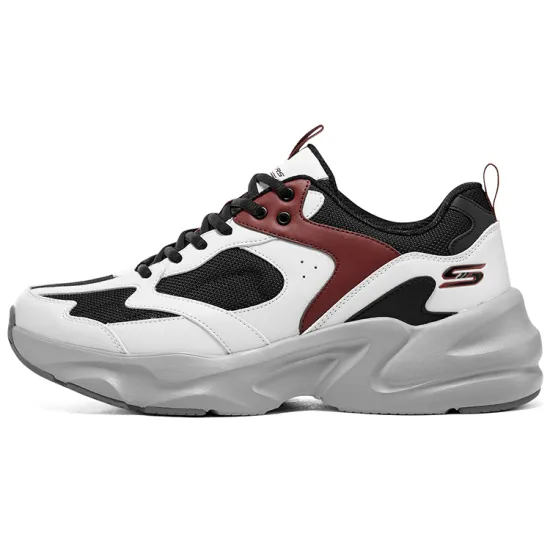 Skechers BOBS BAMINA 2 Anti Slip And Wear Resistant Breathable Low Top Chunky Sneakers Men's Red White