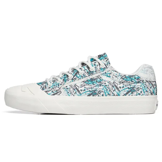 ANTA Life Collection Canvas Shoes Women's Low-Top Ivory White/Serene Green/Black