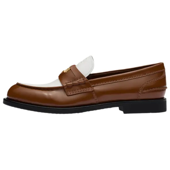 MIU MIU Penny Women's Casual Shoes Women's White Brown