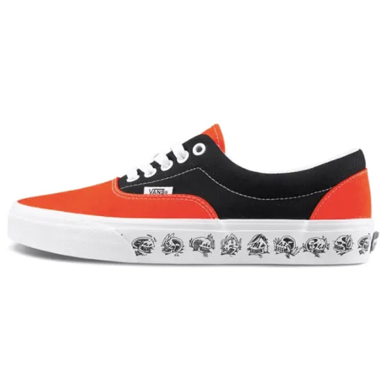 Vans Era Canvas Shoes Unisex Low-top Black/orange