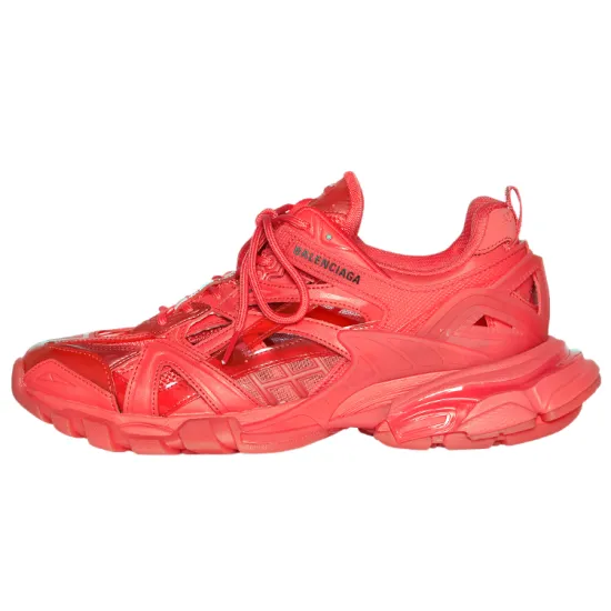 Balenciaga Track.2 Clear Sole Red