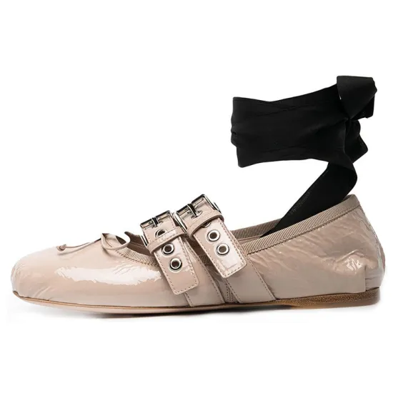 MIU MIU Naplak Women's Casual Shoes Women's Pink