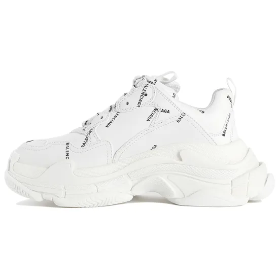 Balenciaga Triple S Allover Logo White Women's