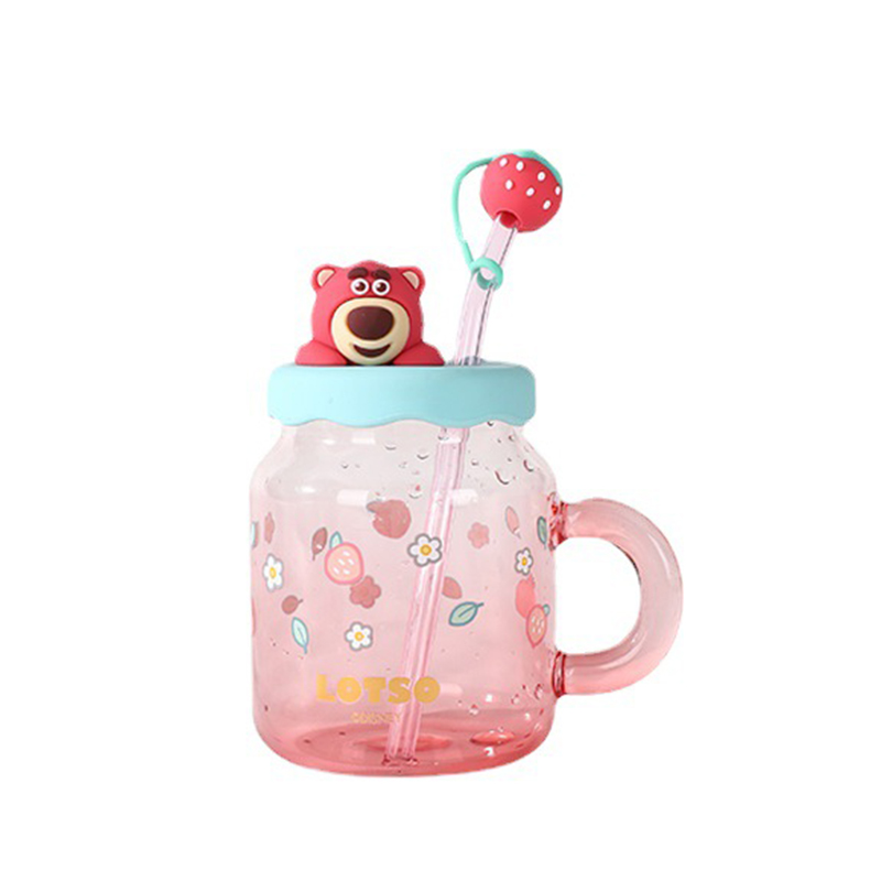 Disney Disney, glass, cute strawberry, simple and elegant design, 550 ml