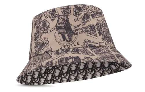DIOR Polyester Cotton Bucket Hats Women's Brown