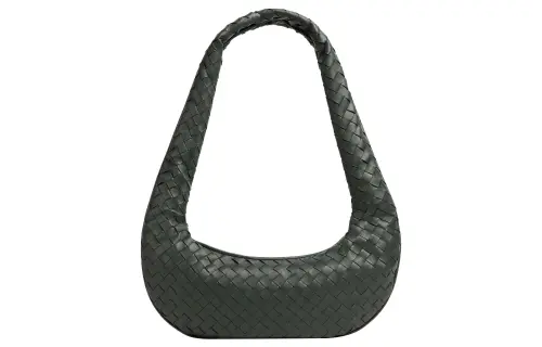 Bottega Veneta Lambskin Handbag, Shoulder Bag Men's Dark Green