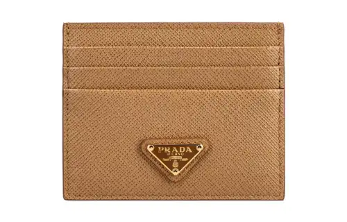 PRADA Saffiano Cow Leather Wallet Regular Women's Yellow