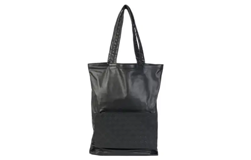 Bottega Veneta Woven Genuine Leather Handbag Men's Black