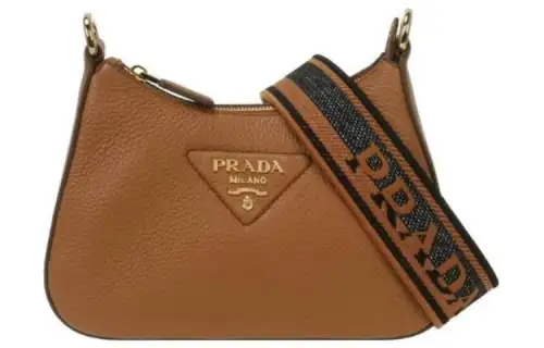 PRADA Leather Crossbody Bag, Shoulder Bag Regular Women's Brown