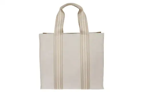 Loro Piana Cotton Linen Handbag Women's White