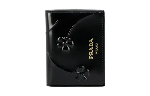 PRADA Cow Leather Wallet Regular Women's Black