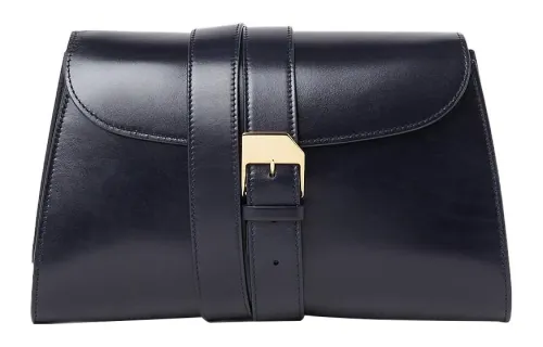 THE ROW Leather One Shoulder Crossbody Clutch Regular Women's Blue