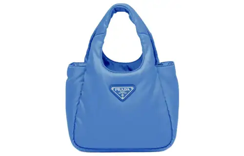 PRADA Re Nylon Fabric Tote Bag, Shopping Bag, Handbag Mini Women's Light Purple Blue