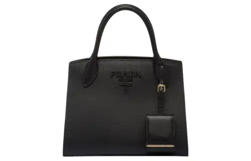 PRADA Saffiano Leather Crossbody Handbag Small Women's Black