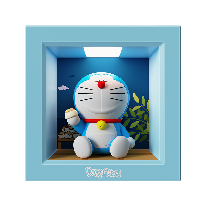 ROCK X Doraemon/Doraemon Doraemon MINI photo frame night light companion IP peripheral 10cm