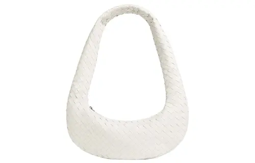 Bottega Veneta Lambskin Handbag, Shoulder Bag Men's White