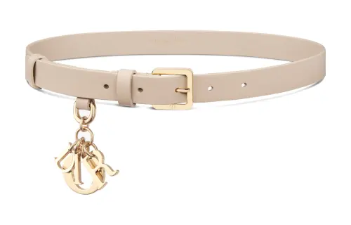 DIOR Cow Leather Belts Women's Light Umber Width 2cm