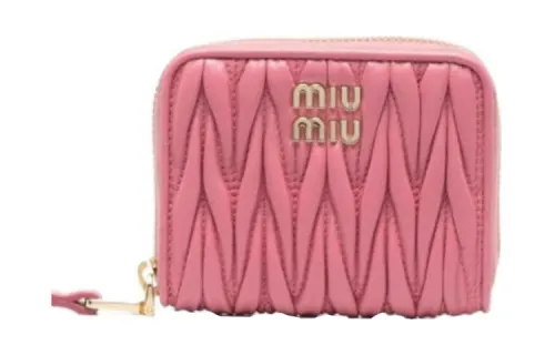 MIU MIU Leather Wallet Women's Pink