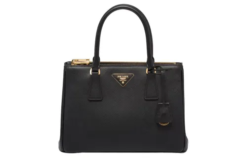 PRADA Leather Handbag Medium Women's Black