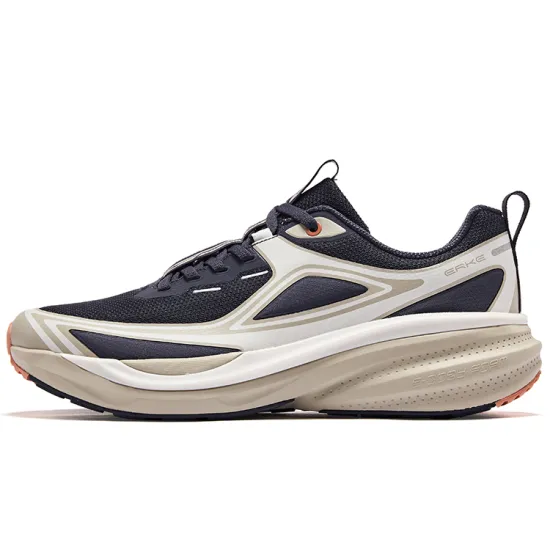 Erke Aspect Low Top Running Shoes Men's Ecru Dark Blue