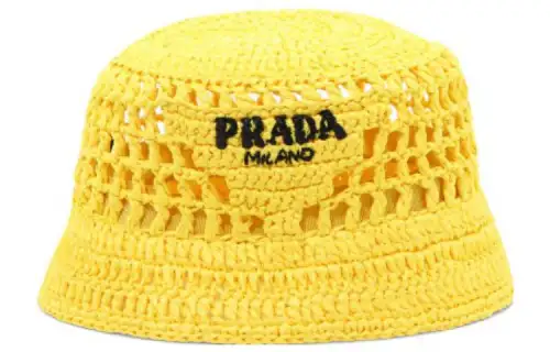 PRADA Raffia Bucket Hat