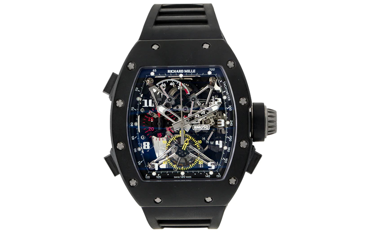 RICHARD MILLE Richard Mille Men's Series Manual Mechanical Movement Men's Watch Richard Mille Limited Edition Swiss Watch 50*42.7mm Black Dial RM 050