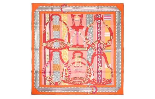 HERMES Carre Scarves Women's Orange