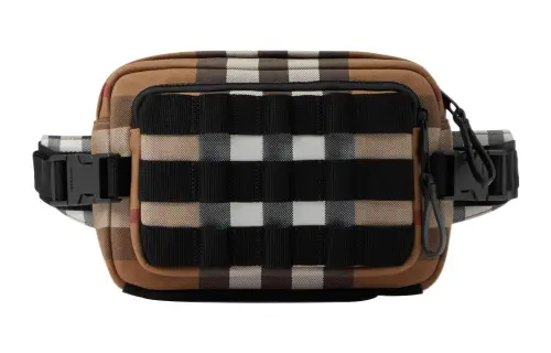 Burberry Leather Decoration Fanny Pack Regular Men's Birch Brown