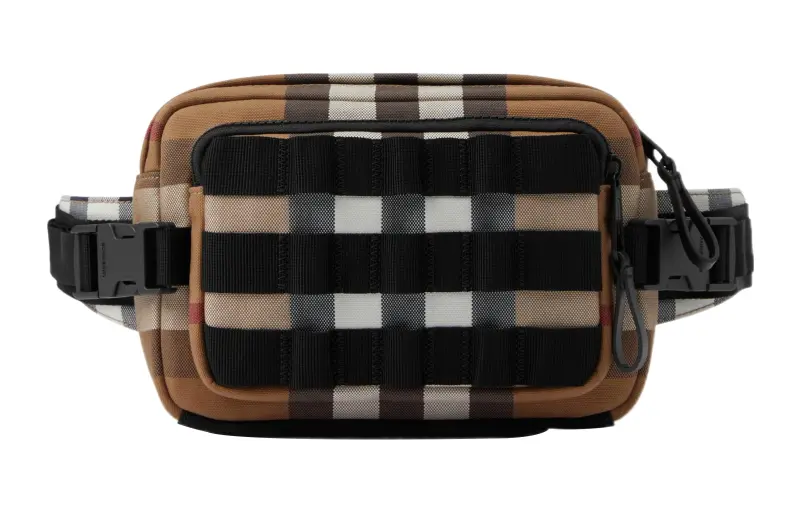 Burberry Leather Decoration Fanny Pack Regular Men's Birch Brown