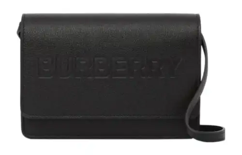 Burberry Calfskin Clutch, Crossbody Bag, Shoulder Bag Women's Black