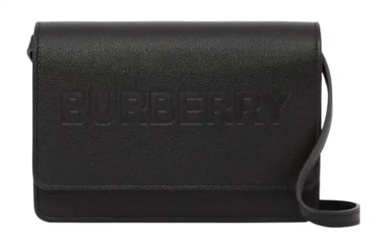 Burberry Calfskin Clutch, Crossbody Bag, Shoulder Bag Women's Black