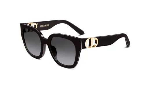 DIOR Irregular Shape Sunglasses Women's Black