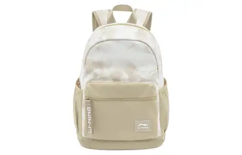 Li Ning Sports Life Collection Polyester Backpack Unisex Khaki