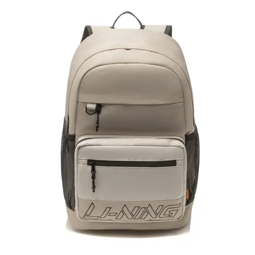 Li Ning Polyester Backpack Regular Men's Beige