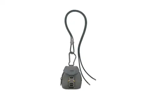 DIOR Nylon Bag Accessory Extra Mini Unisex Dark Gray