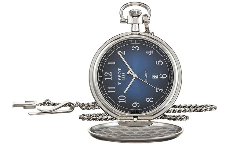 Мужские карманные часы TISSOT Pocket (синие)