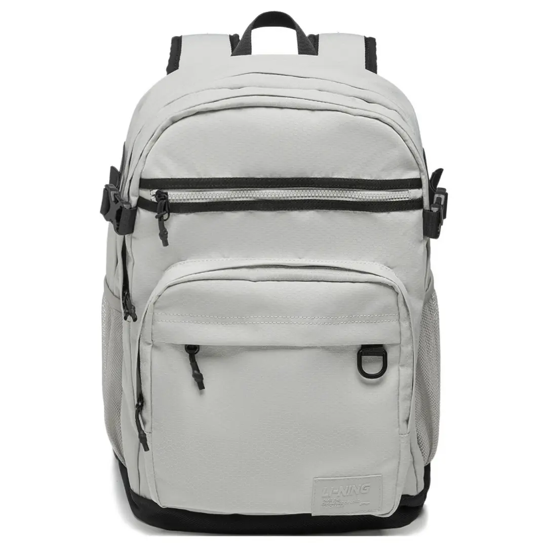 Li Ning Sports Life Collection Polyester Backpack Regular Unisex White