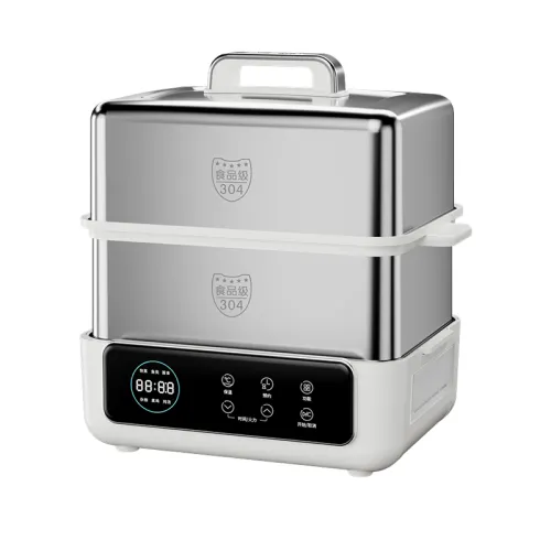 Zhenmi stainless steel electric steamer household multi-function steamer double-layer multi-layer small steam pot steaming and stewing all-in-one pot Z12