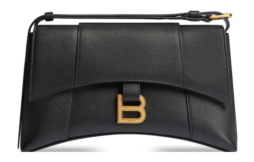 Balenciaga Smooth Calfskin Portable Crossbody Bag, Shoulder Bag Women's Black