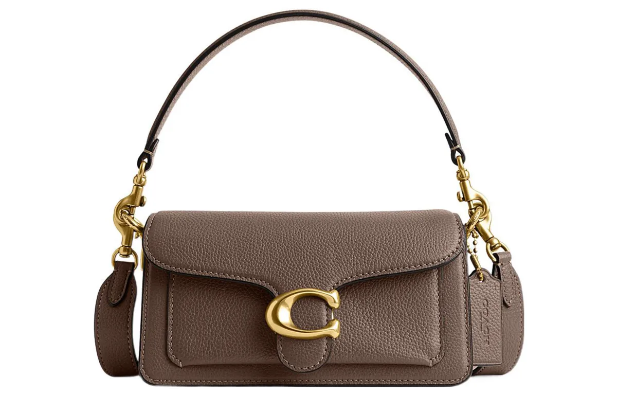 COACH Tabby Leather Handbag, Shoulder Bag, Crossbody Bag Small Women's Brown
