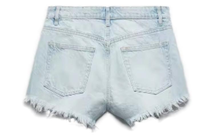 ZARA Crooked denim skirt, blue shorts, high waist