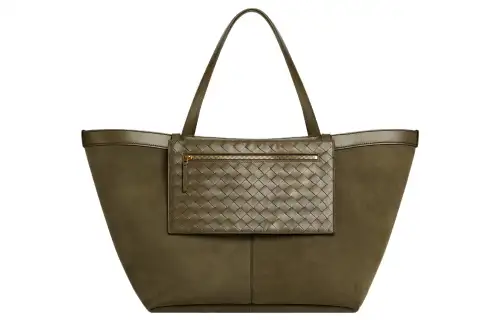 Bottega Veneta Calfskin One Shoulder Handbag Large Women's Brown