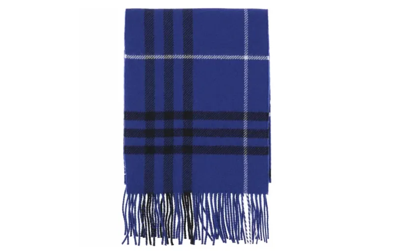 Burberry Knit Scarves Unisex Blue