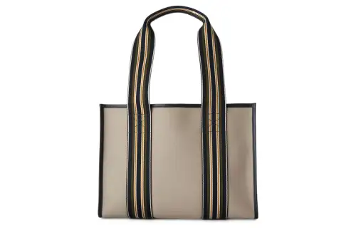 Loro Piana Calfskin With Cotton One Shoulder Handbag Small Women's Light Gray/Blue Marine
