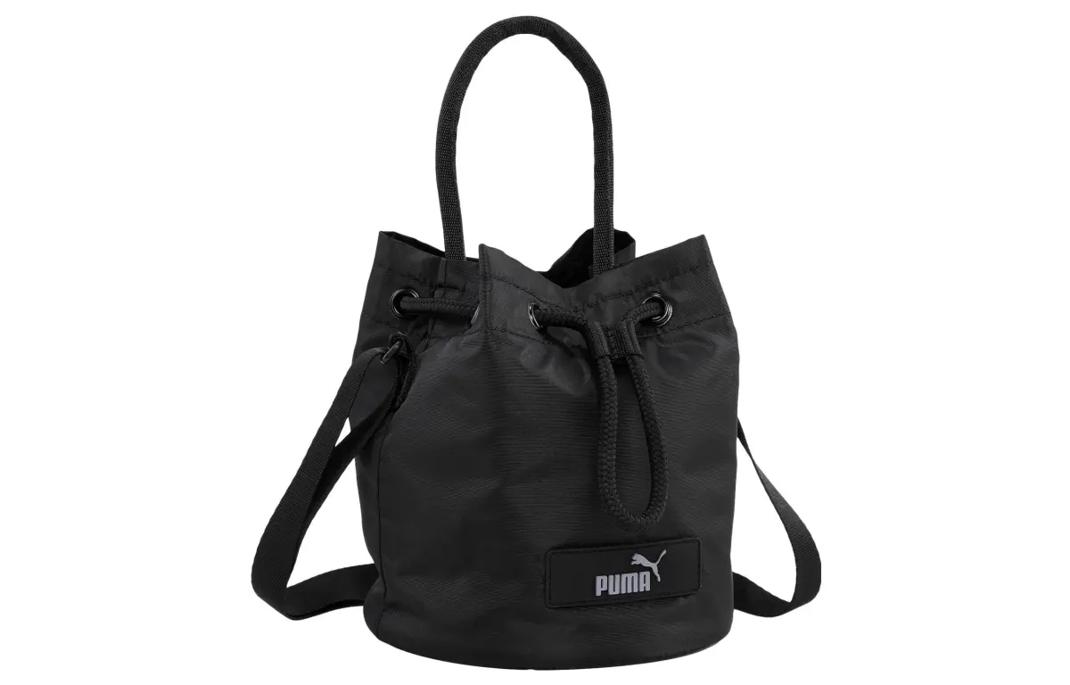 PUMA Fabric Bucket Bag, Shoulder Bag, Crossbody Bag, Handbag Regular Women's Black